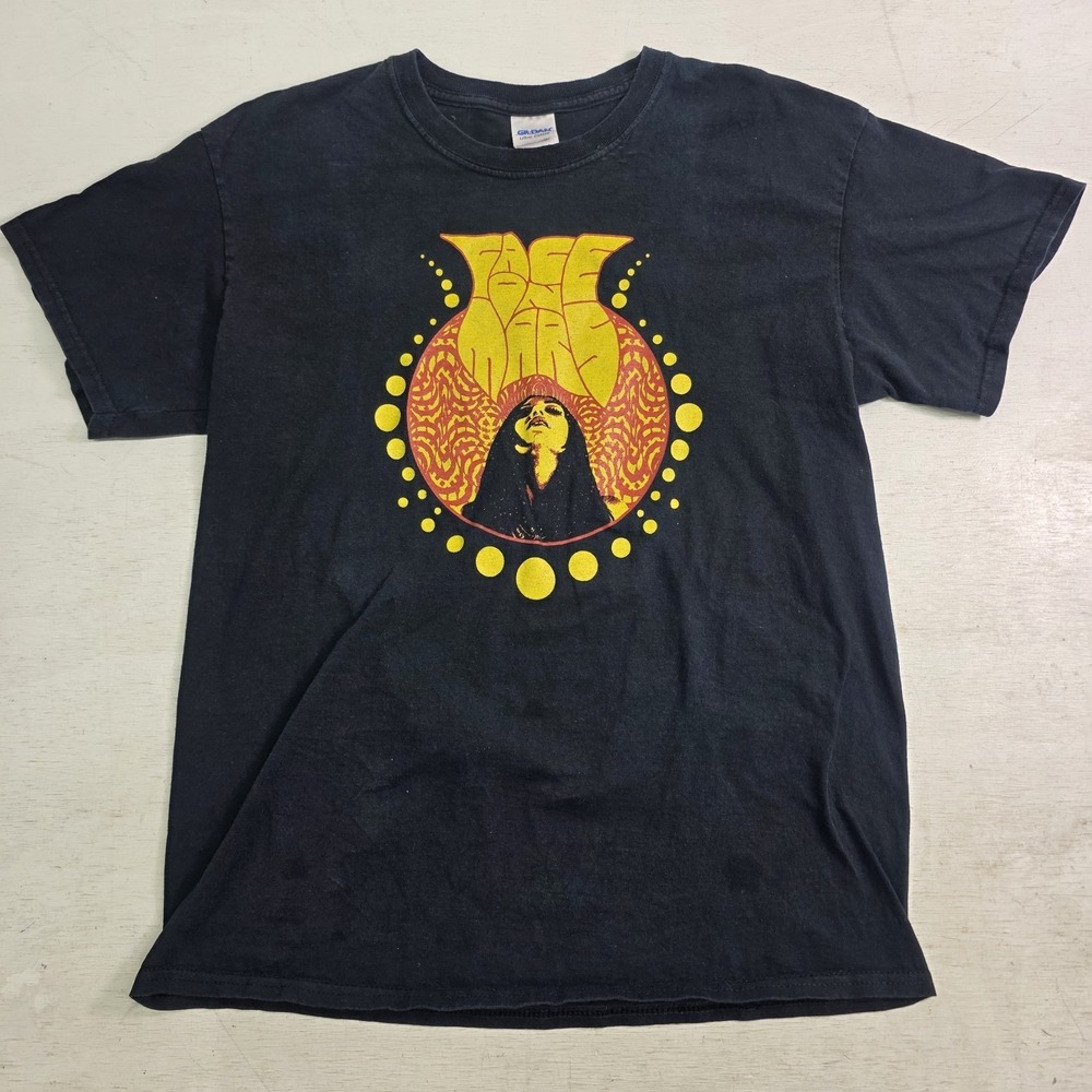 Face On Mars Psychedelic Rock Band Tee Black Cosmic Stoner Y2K Men's Sz L Rare!
